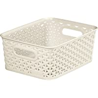 Los mejores  - Curver - Cesta Organizadora Multiusos MyStyle S 4L. con Asas- Blanco (Off White)